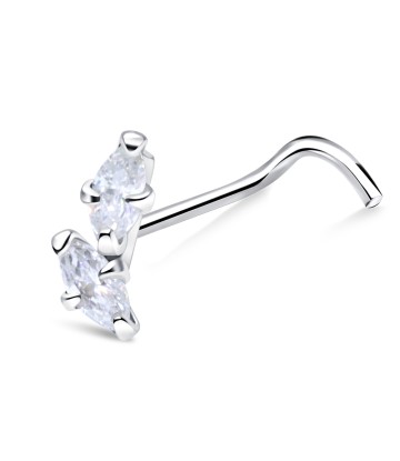 Silver Curved Nose Stud NSKZ-1757